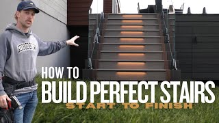 How to Build Deck Stairs | FULL WALKTHROUGH (Foundations, Stringers + Pro Tips)