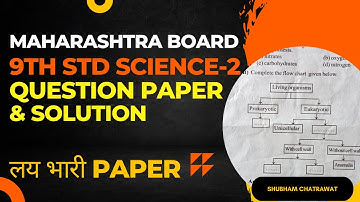 9Th Science-2 | Question  paper & solution | unit test-1| Maharashtra board | Shubham chatrawat