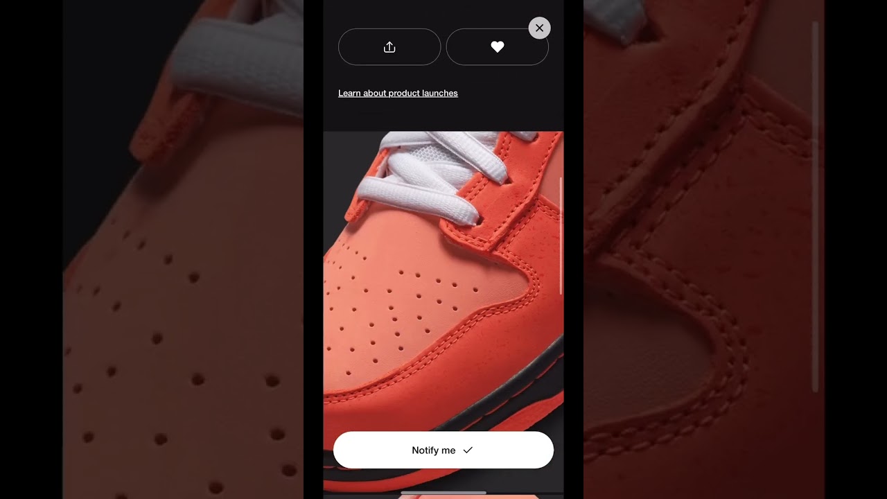 Dec 22 | SNKRS App Drop | Nike SB Dunk Low x Concepts (Orange Lobster) | 