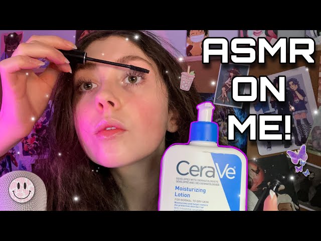 asmr ~ Doing My Skincare and Makeup! ( personal attention, mouth sounds )