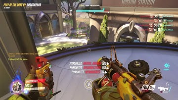 Overwatch Junkrat play of the game Team Kill !