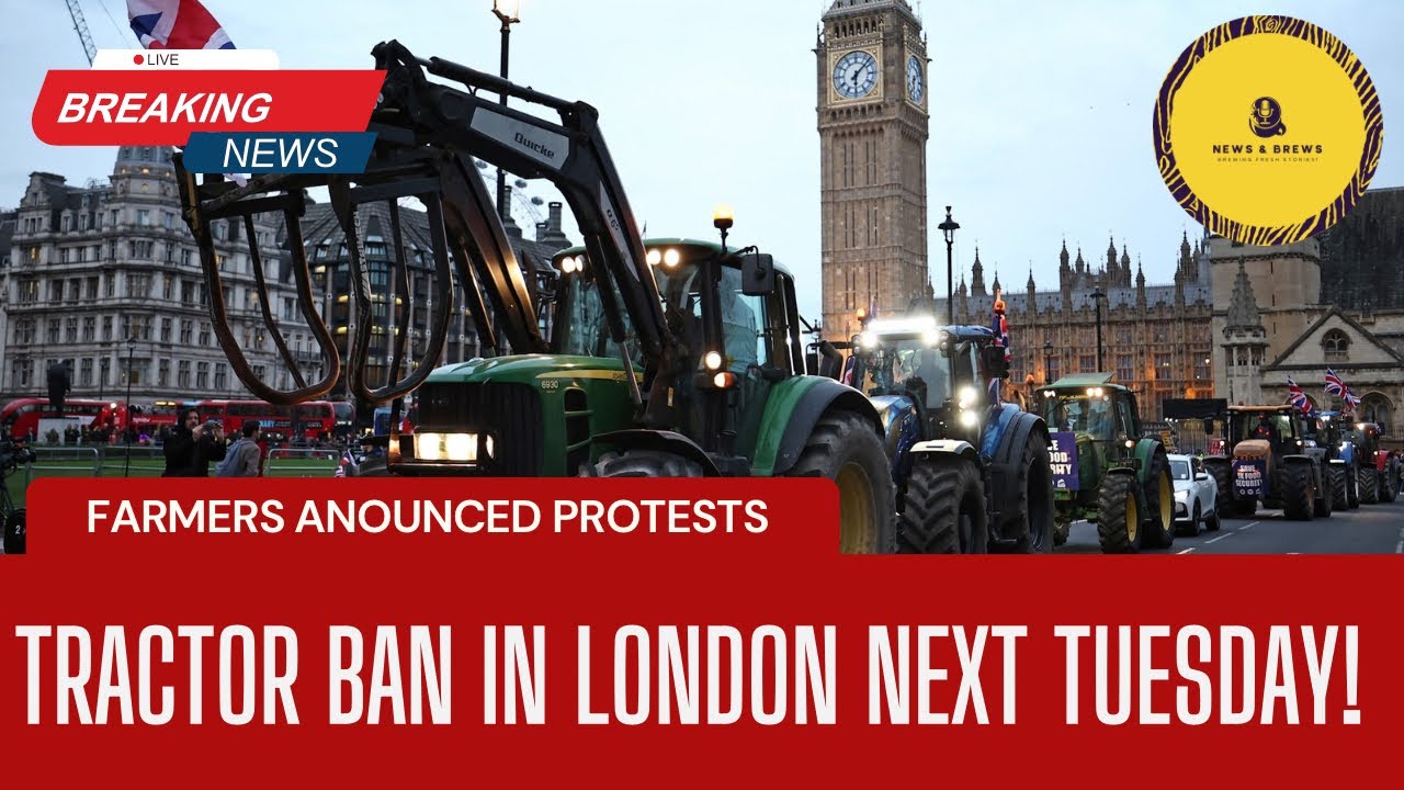 Farmers Protest Inheritance Tax with Tractor Ban in London! - YouTube