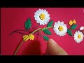 easy border embroidery design।। Hand embroidery for beginners।। flowers embroidery tutorial।।