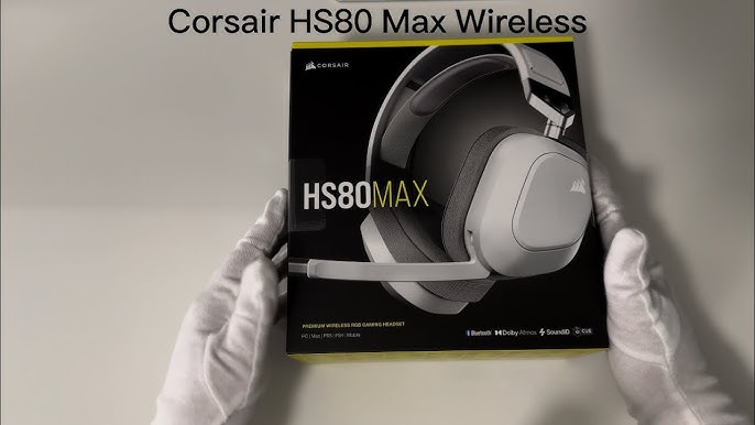 Corsair HS80 MAX - Auriculares inalámbricos multiplataforma para juegos con  Bluetooth - Dolby Atmos - Micrófono de calidad de transmisión - Compatible