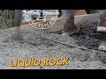 Pouring concrete for a new shop shop build 24