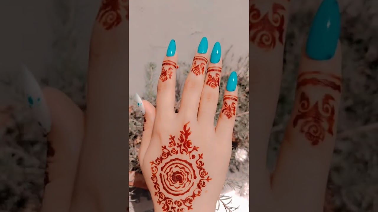 beautiful simple mehndi design #shorts