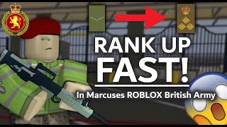 Roblox How To Rank Up Fast Marcuses British Army Youtube - ba british army roblox codex