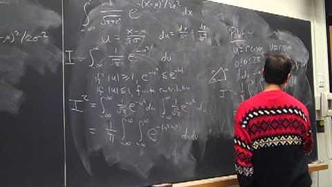 Math341 Fa2013 Lecture19part1: Gaussian Density (Normalization Constant, Moments, Sums)