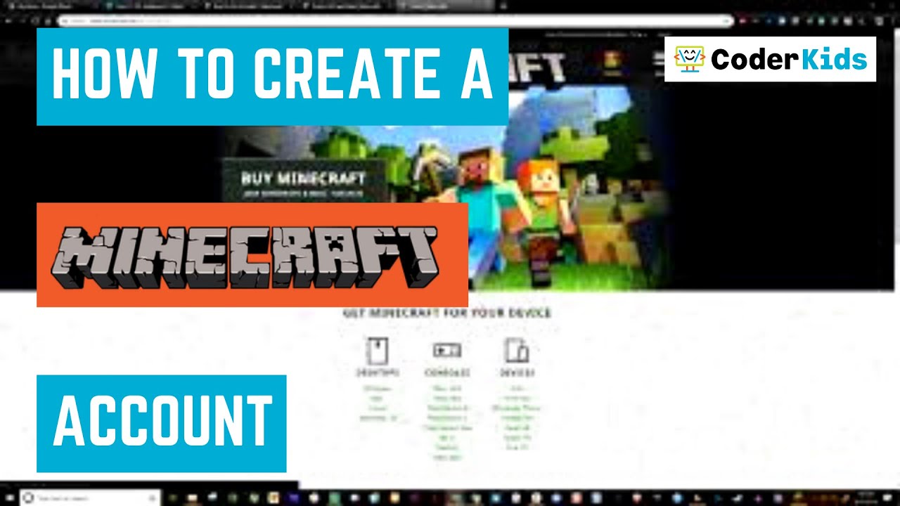 How to create a Minecraft account