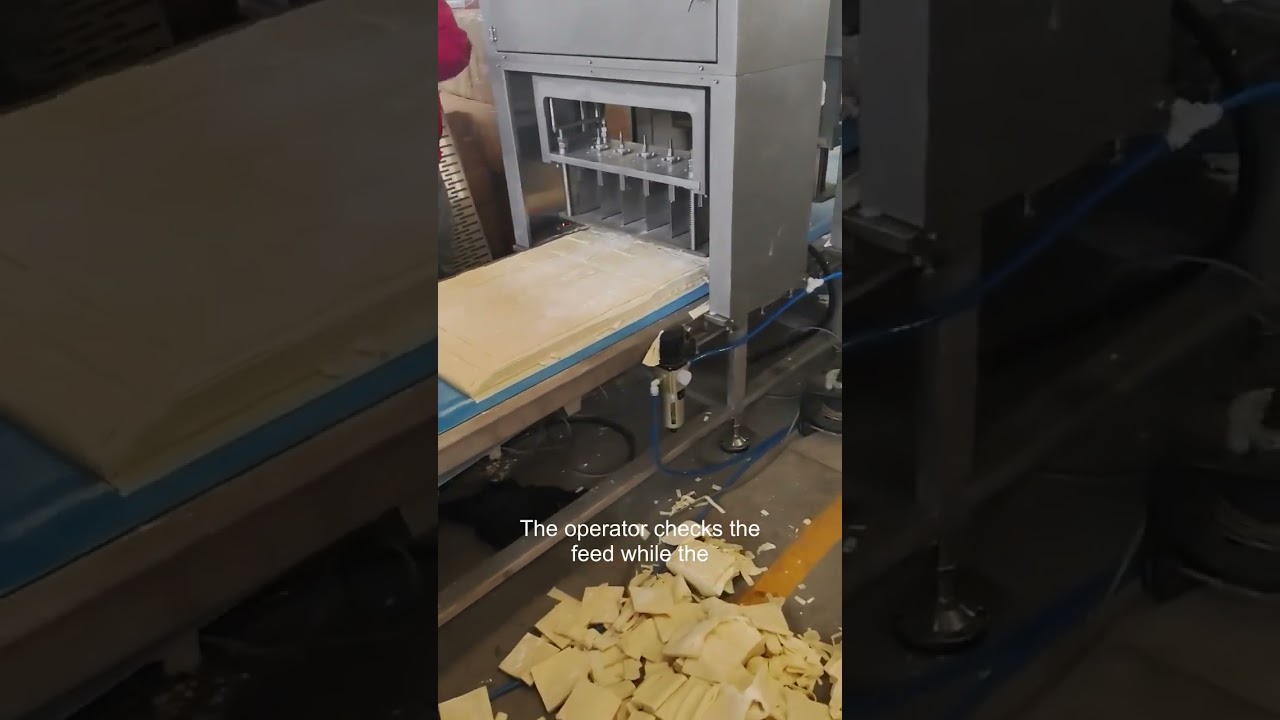 Square dough piece cutting machine factory test