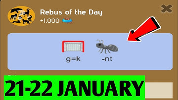 Rebus Of The Day Zoo 21 January | Zoo Rebus Of The Day | Riddle Of The Day Zoo 21 January
