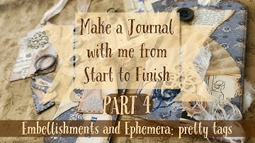 Come make a junk journal with me- Part 4: Making embellishments and ephemera: pretty tags