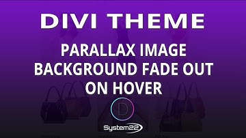 Divi Theme Parallax Image Background Fade Out On Hover 👈