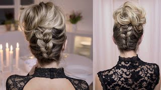 Upside Down Braid into Messy Bun - DIY Tutorial