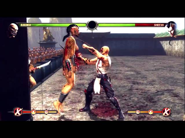 Mortal Kombat 9 Baraka X-Ray Combo 17 Hits 57% Damage