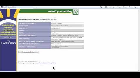 Using Your SMARTHINKING Account
