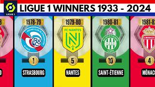 France Ligue 1 All Winners from 1993 to 2024