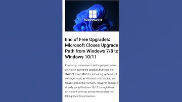 Microsoft ends free upgrade from Windows 7/8 to 11 #shortvideo #youtubeshort #technology
