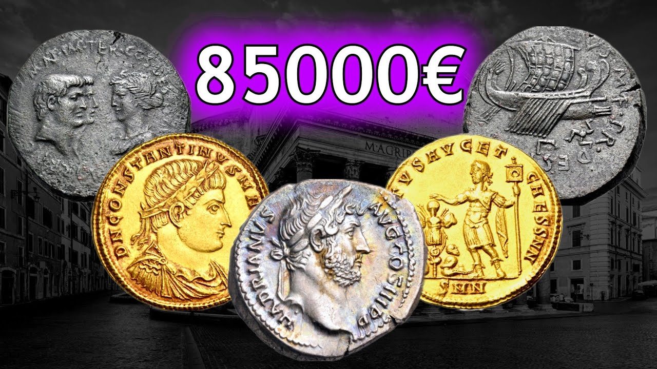 Boucles D'oreilles Tagliamonte - Argent 925 Avec Monnaie Romaine Et Pâte De Verre - Neuf