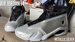 Air Jordan 14 Metallic Silver On Feet Review