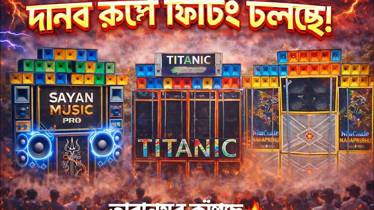 🔥 Titanic vs Lilacholer vs Sayan Music 🔥 মুখোমুখি ফিটিং চলছে | 16 No. Taranagar Sound Battle 2026