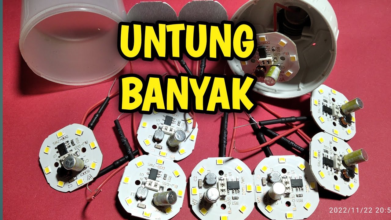 cara merakit lampu led - YouTube
