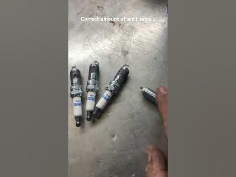 PROPER amount of ANTI-SEIZE to put on a spark plug.. #at4 #gmc #truck #