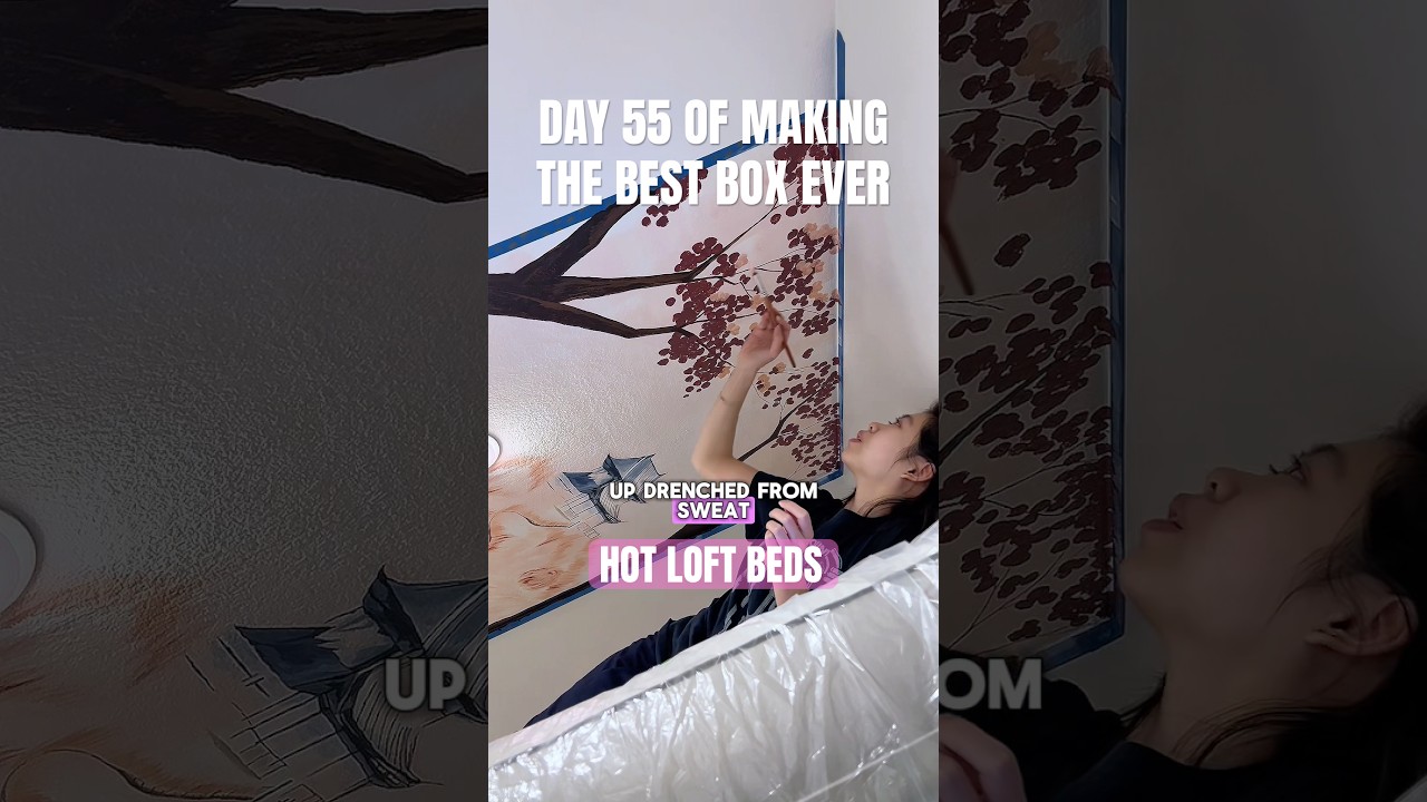 #roomtransformation #aestheticroomdecor #ceilingpainting #ceilingmural #art #diy