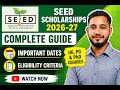 SEED 2026-27 Scholarship by Muslim Education Trust Delhi | Important Dates | Eligibility Criteria