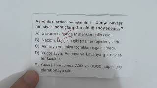 KPSS Soru Tahminlerine Devam - Çağdaş Dünya Tarihinden 4 Soru