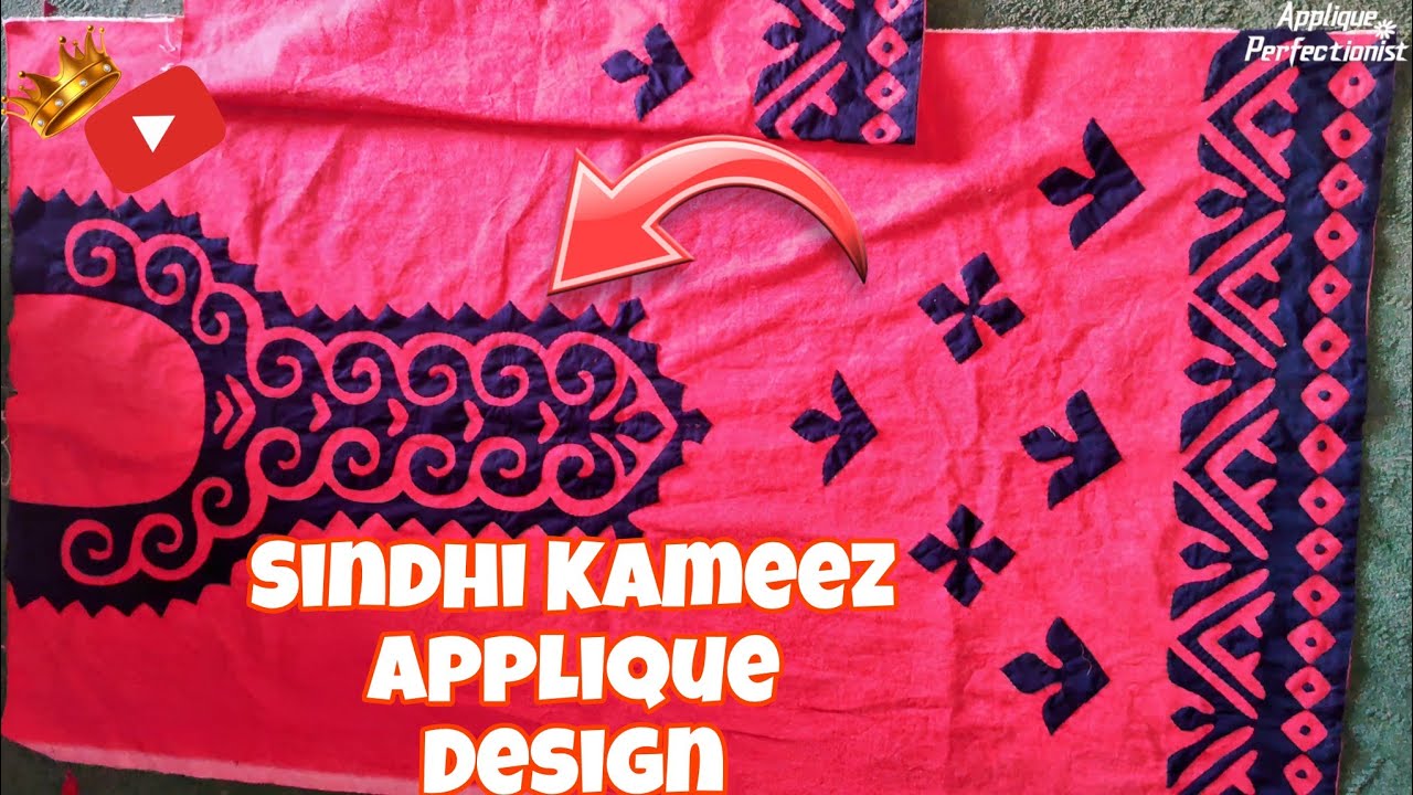 Sindhi Style Kameez Making In Applique ♥️ Watch Complete Tutorial 🪄