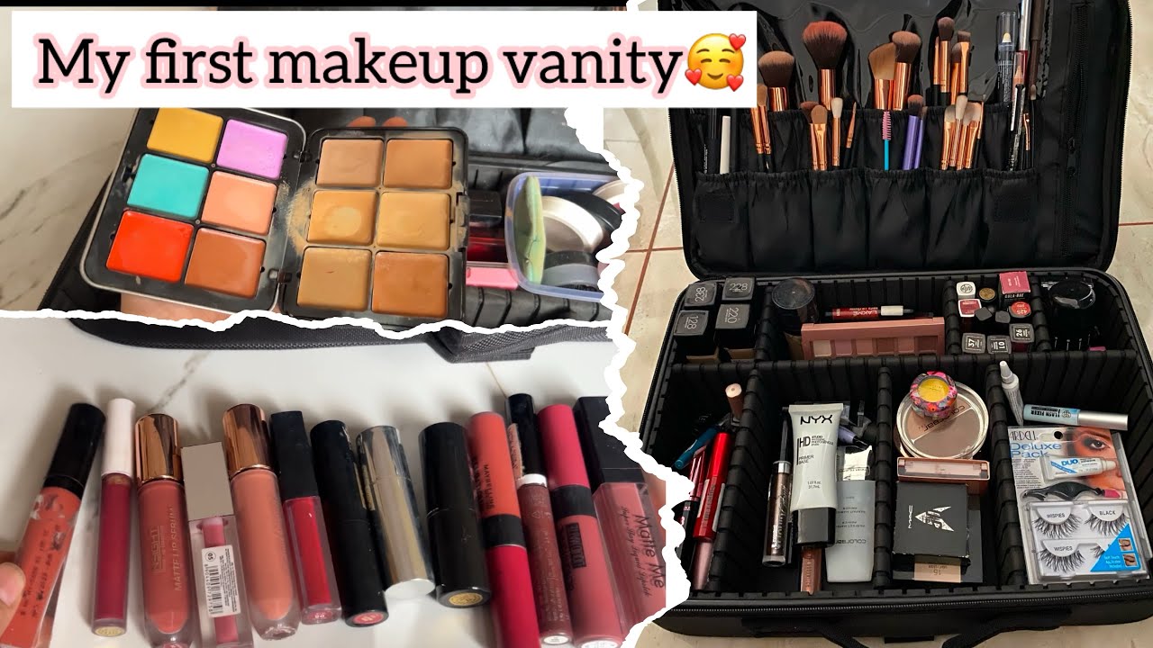 My first makeup vanity🥰Professional affordable vanity for beginners