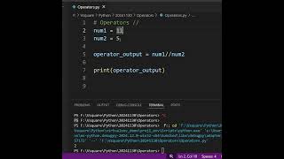 Python-Operator (//)-Floor Division#data#pythone #coding #pythonforeveryone #pandas #pythonlearning
