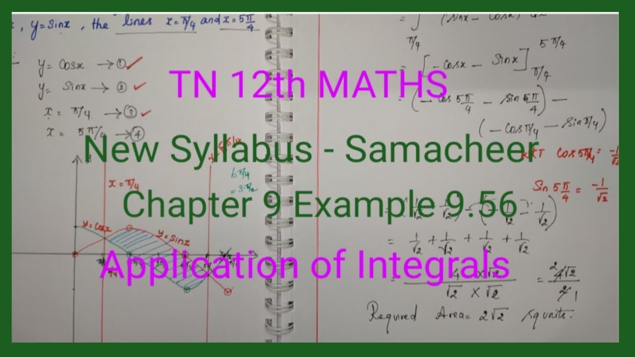 TN New Syllabus | Class 12 Maths | Chapter 9 | Example 9.56 ...