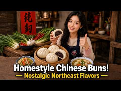 Homestyle Chinese Bean Paste Buns + Comfort Soup#ChineseCooking #DouShaBao #BeanPasteBuns#steamedbun