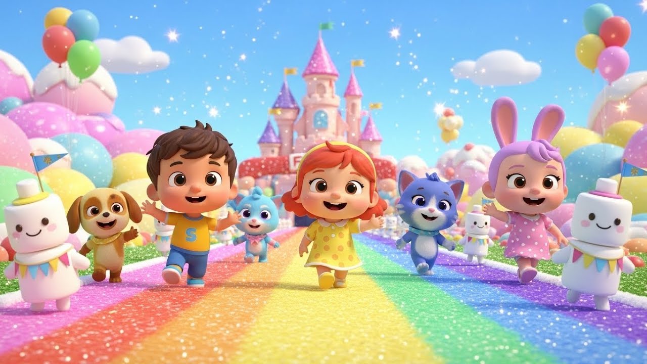 Teddy Tumbles on the Marshmallow | Silly Soft Adventure Song for Kids | Nursery Rhymes & Songs