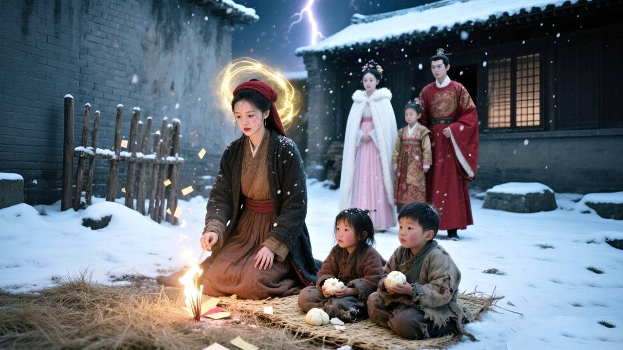 雙寶餓死那夜她燒紙祭魂重生！帶娃開掛賺翻皇城，渣夫寡嫂跪地求饒，將軍護她入懷一路封神逆襲 #大女主 #爽劇 #逆襲 #親情 #復仇