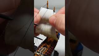 Attaching sails to the Santísima Trinidad #blackseas #españa #armada