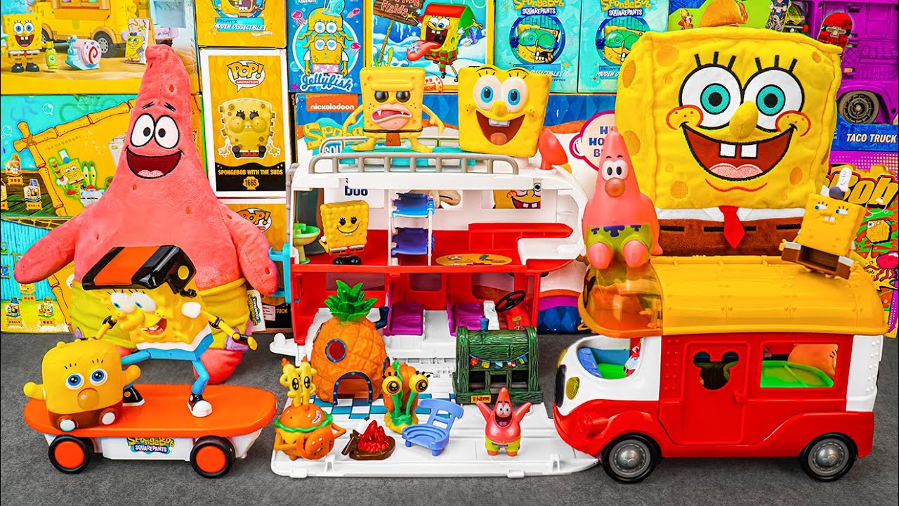 Spongebob ASMR 2025 🥰 Best Satisfying Unboxing Spongebob's Kitchen Toy Set Review, 스폰지밥 놀이터 장난감 리뷰