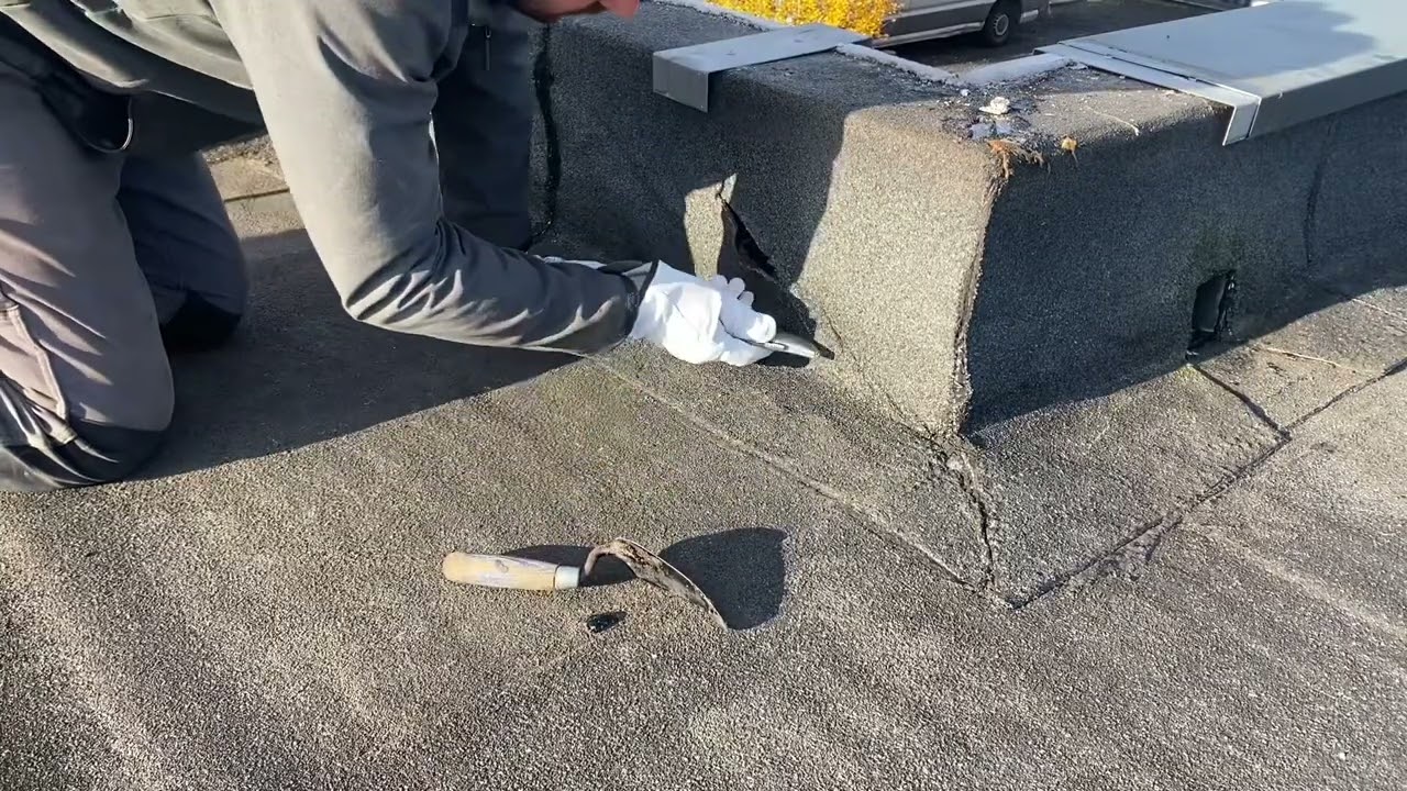 Réparation de relevé d’étanchéité gaufrée ￼