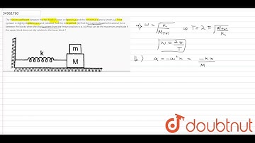 The friction coefficient between the two blocks shown in figure is `mu` and the horizontal