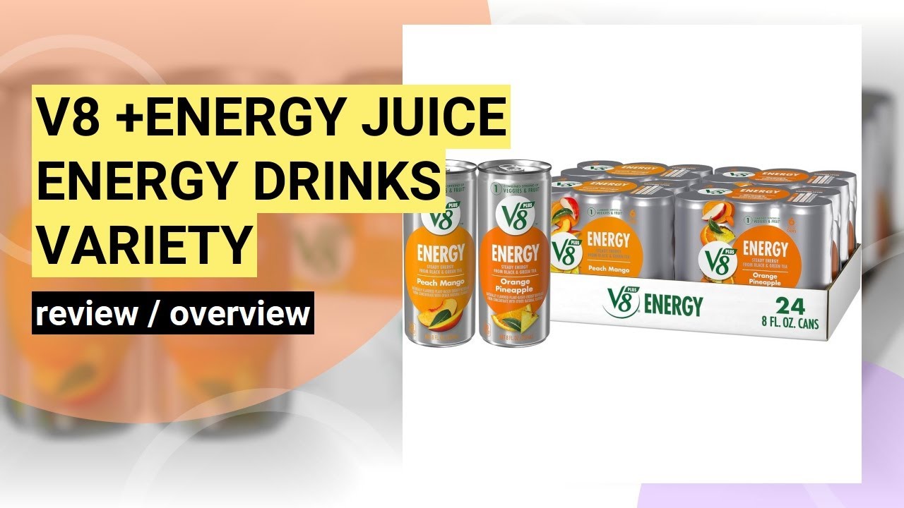 Review: V8 +Energy Peach Mango & Orange Pineapple Juice Energy Drinks