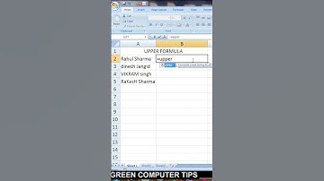 Upper formula in  Excel Trick & Tips #short #ytshorts   #youtubeshorts   #youtubevideo  #viral