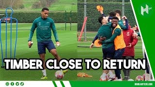 Timber CLOSE to return as EVERY Arsenal player trains ahead of the UCL clash against Bayern Munich