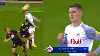 Benjamin Šeško vs Lille | ARSENAL TARGET | GIANT STRIKER 😳