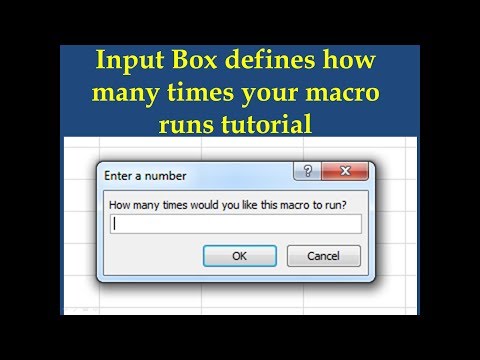 Using an input box to run a macro a defined number of times