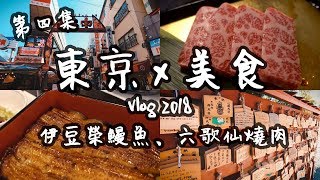 【東京Vlog#4】日本美食自由行：六歌仙燒肉、伊豆榮鰻魚、上野公園、新宿 | 旅遊攻略2018