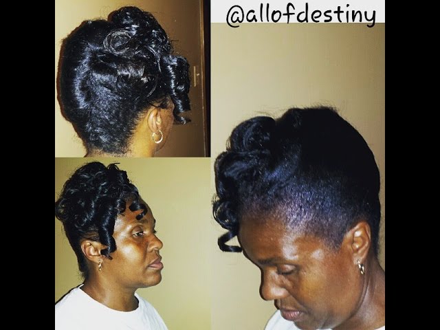 Finger waves & French roll (old school style) | Black women updo hairstyles,  Roll hairstyle, French roll hairstyle