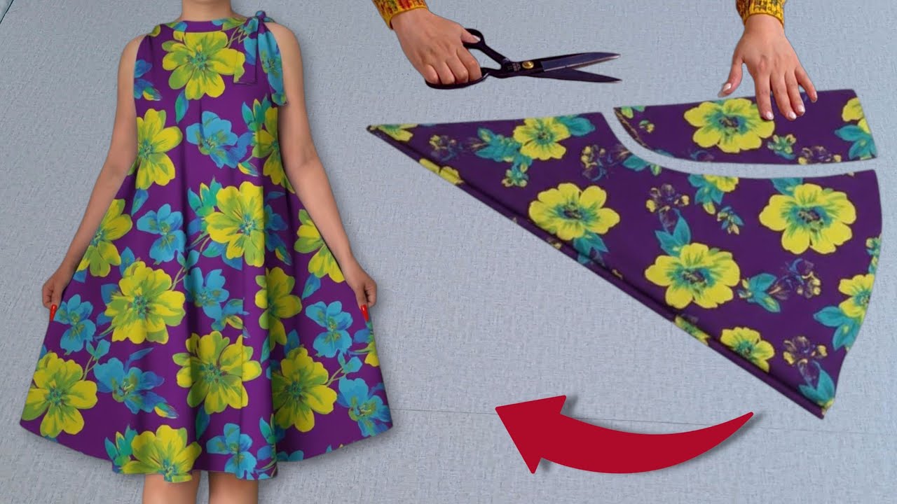 🍁Only 1 meter Fabric♥️ Very Easy Cut in 5 minute and Sew only 10 minute ✂️ For Beginners Sewing