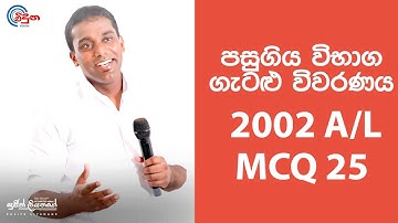 G.C.E. A/L Physics 2002 (Question 25) | භෞතික විද්‍යාව පසුගිය විභාග ගැටළු විවරණය
